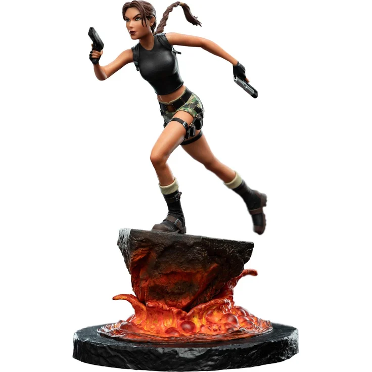 Weta Workshop Tomb Raider Mini Statue Lara Croft: The Sanctuary of Flame, hochwertige Polystone Sammlung, 18 cm