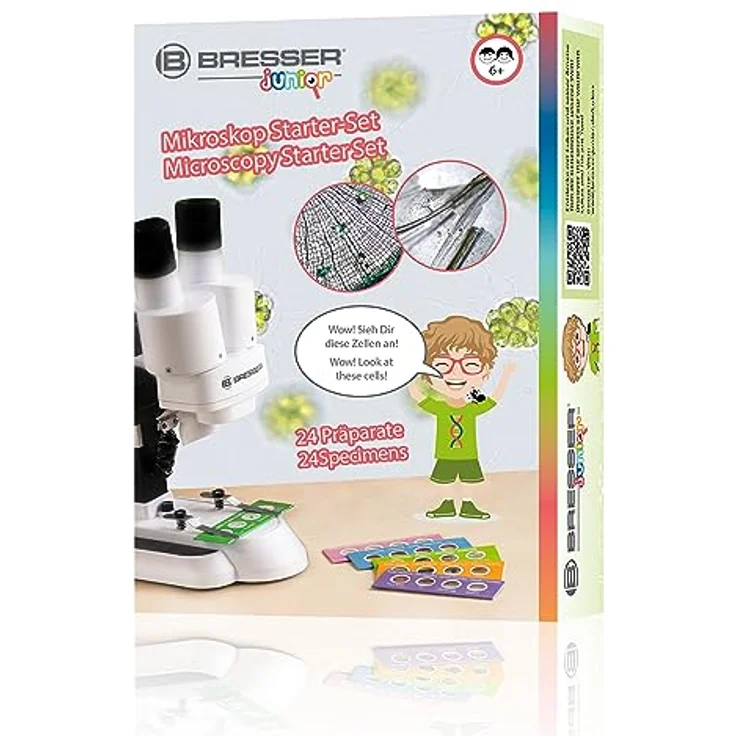Bresser Junior Mikroskop Experimentier-Set mit 24 Dauerpräparaten zu Tieren, Pflanzen, Insekten, Fasern und Pollen - Preisvergleich – Bild 4