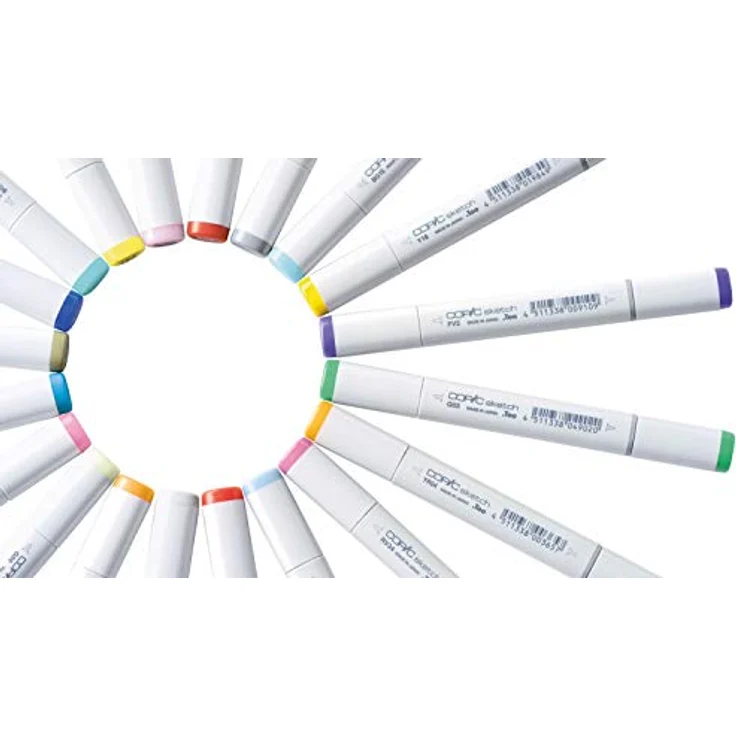 Copic COPIC Sketch Marker Typ Y - 11, Pale Yellow, professioneller Pinselmarker mit Super-Brush- und Medium-Broad-Spitze – Bild 4