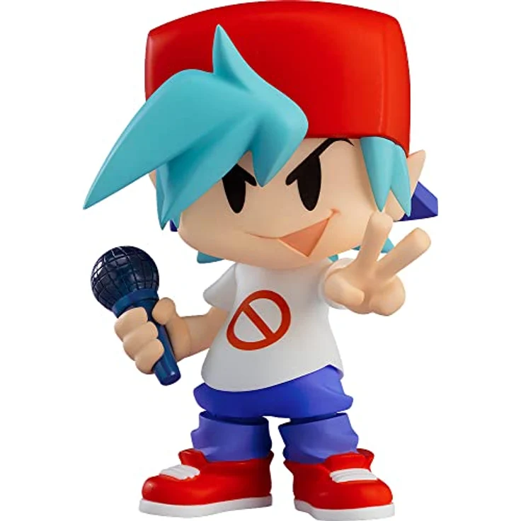 Good Smile Company Friday Night Funkin' Nendoroid Actionfigur Boyfriend, 10 cm, posierbar mit 3 austauschbaren Gesichtern und Zubehör – Bild 1