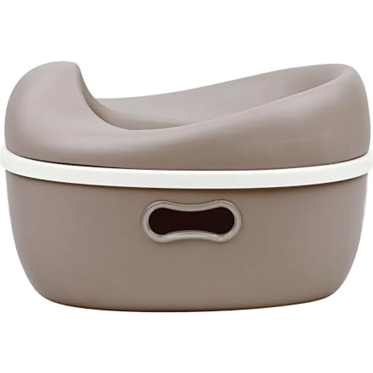 Nattou Babytopf 3in1, Töpfchen + Hocker + Toilettensitz für Kinder, Ideal für Toilettentraining, Ca. 34 cm, Ab ca. 18 Monate bis ca. 4 Jahre, Farbe Taupe, Material ABS/EVA – Bild 4