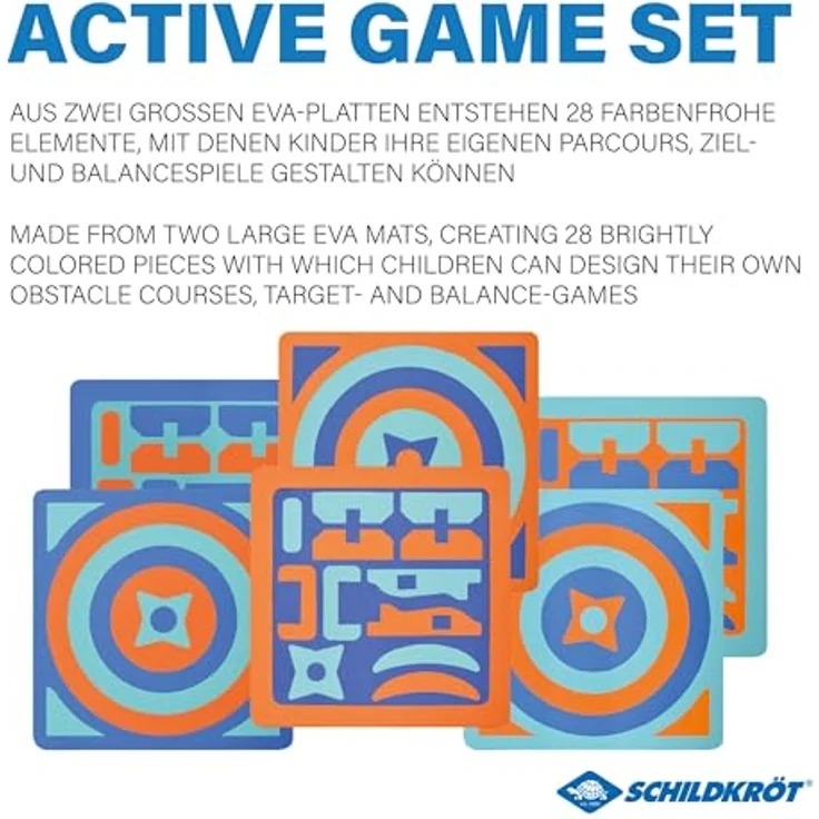 Schildkröt Active Games Set, Wurfspiele mit zwei EVA-Platten (48 x 48 x 2,5 cm) für Innen- und Außenbereich – Bild 2