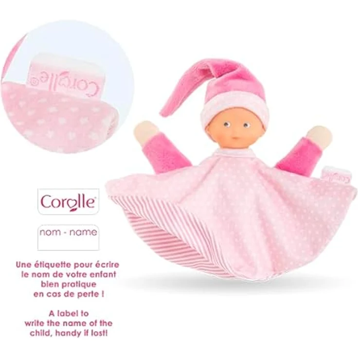 Corolle Mon Doudou Tidoudou Sternenträume, Schmusetuch im Puppendesign mit Vanilleduft, waschbar, Durchmesser 22 cm, ab den ersten Lebensmonaten geeignet – Bild 3