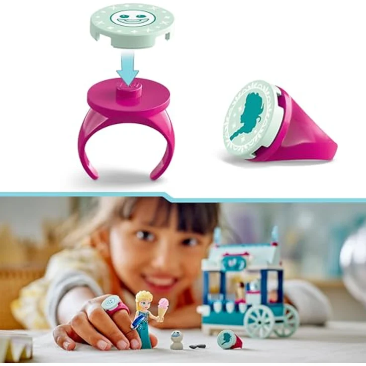 LEGO Disney Frozen Elsas Eisstand, Eiscreme-Spielzeug für Kinder mit Prinzessin Elsa-Puppe und Mini-Schneemann, Set zum Film Die Eiskönigin, spontanes Geschenk für Mädchen und Jungen ab 5 Jahren 43234 – Bild 4