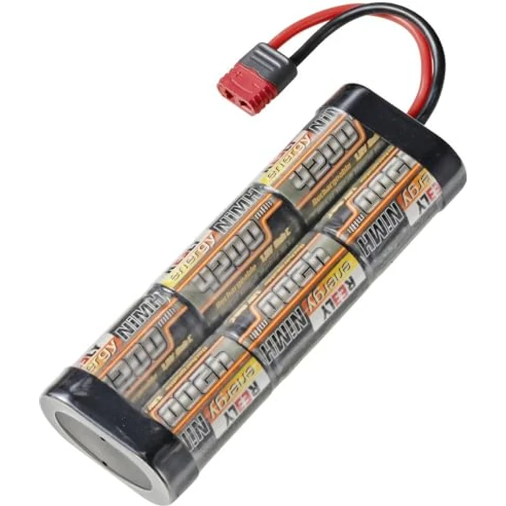 Reely Modellbau-Akkupack (NiMh) 7.2 V 4200 mAh, 6 Zellen Stick T-Stecksystem mit Silikonkabel und vergoldeten Kontakten – Bild 1