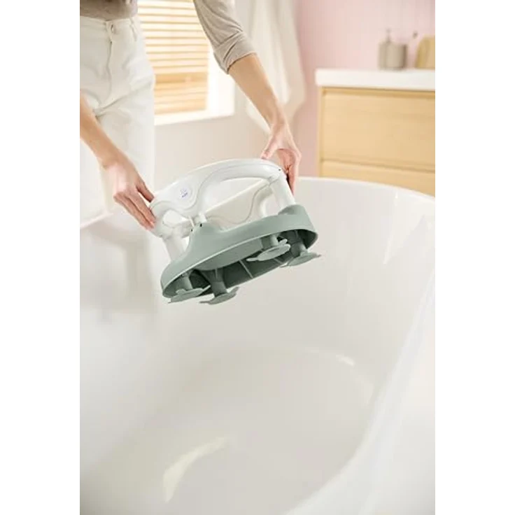 Rotho Babydesign Badewannensitz, vielseitig für Badewanne und Dusche, grün weiß, geeignet für Kinder ab 7 Monaten bis 13 kg – Bild 5