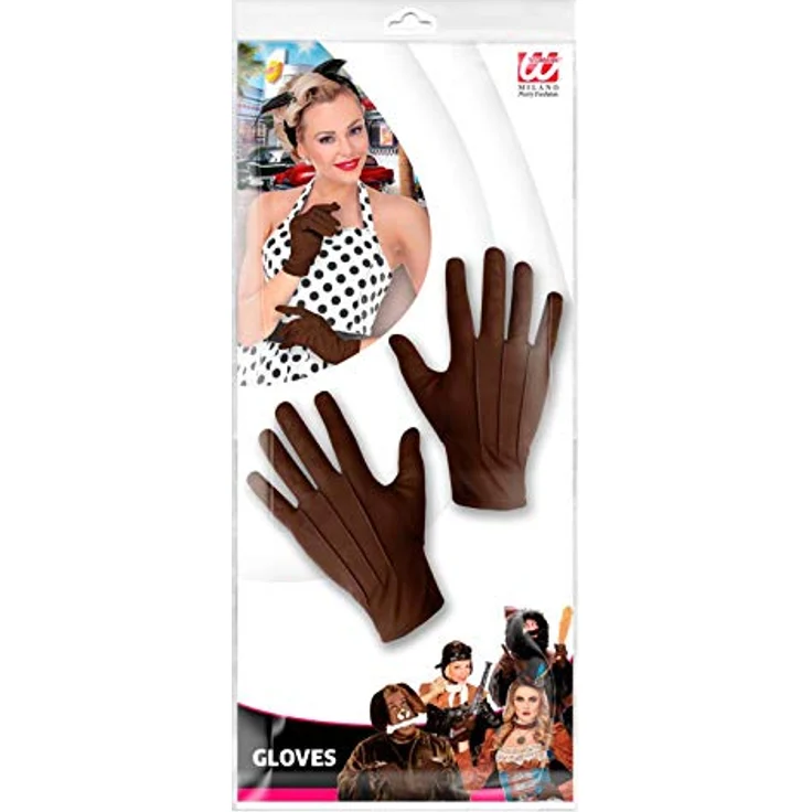 W WIDMANN MILANO Party Fashion - Handschuhe, Braun, Clown, Theater, Faschingskostüme – Bild 2