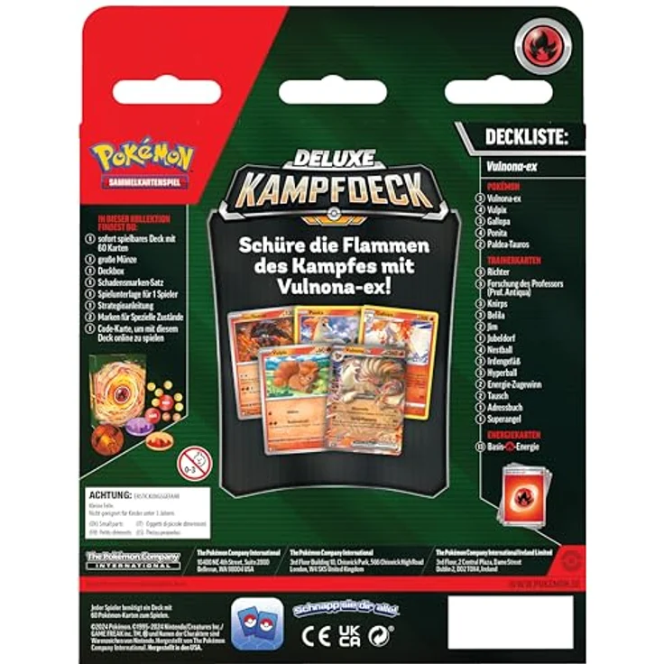 Pokémon Deluxe-Kampfdeck Vulnona-ex, sofort spielbares Deck mit 60 Karten und Zubehör, inklusive 3 holografischen Karten – Bild 4