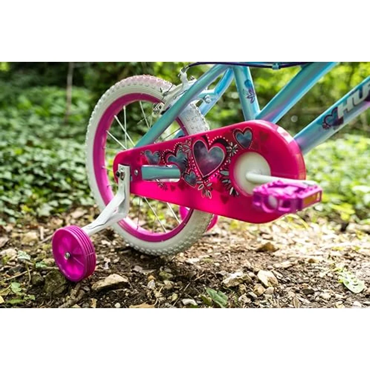 Huffy So Sweet 16" Kinderfahrrad 5-7 Jahre - Blau, Lustiges Design, hoher Komfort, Stützräder, einfacher Zusammenbau – Bild 5