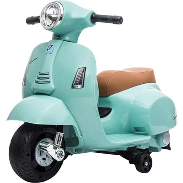 TURBO CHALLENGE 119151 Gepäckträger Vespa GTS Elektro-119151 – Wassergrün – Akku 6 V + USB-Ladegerät im Lieferumfang enthalten – Gewicht max. 25 kg – ab 2 Jahren, L – Bild 3
