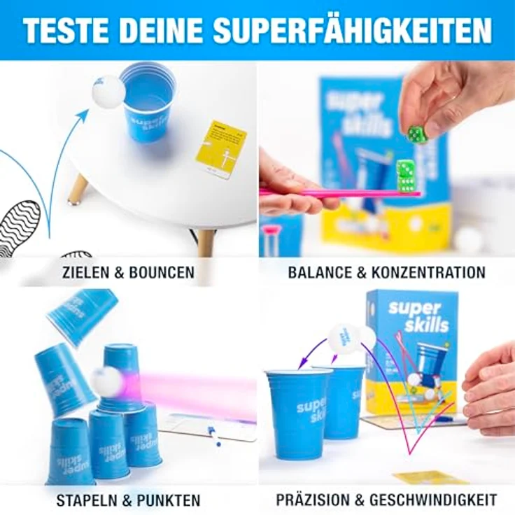 The World Game Super Skills, Gesellschaftsspiel auf Deutsch mit 120 Aufgabenkarten, für Kinder, Jugendliche & Erwachsene – Bild 5