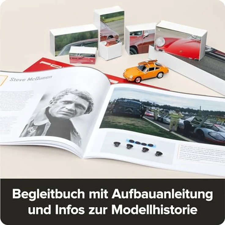 Franzis Verlag Porsche 911 Bausatz Adventskalender, Maßstab 1:43, bahamaagelbe Modellversion mit Surfbrett, ab 14 Jahre – Bild 3