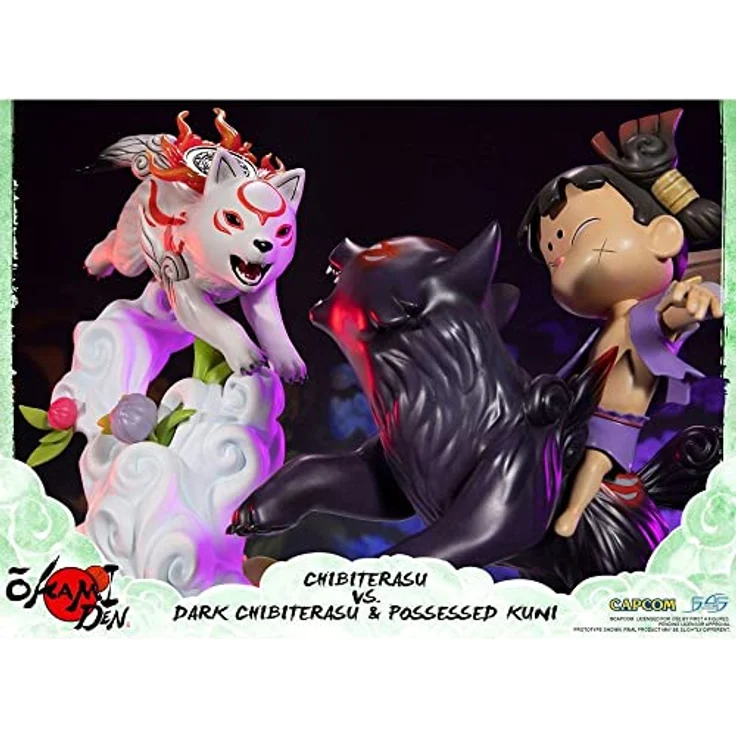 First4Figures Okamiden Statuette Chibiterasu vs. Dark Chibiterasu & Possessed Kuni 33 cm – Bild 3