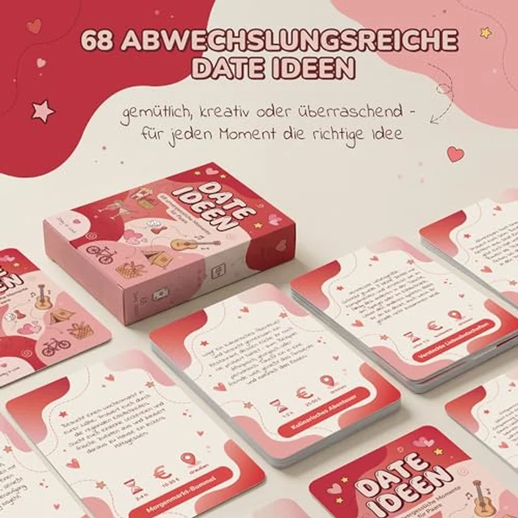 CoupleClub Date Ideen Kartenspiel für Paare, 68 kreative Date Night Ideen für besondere Erlebnisse – Bild 2