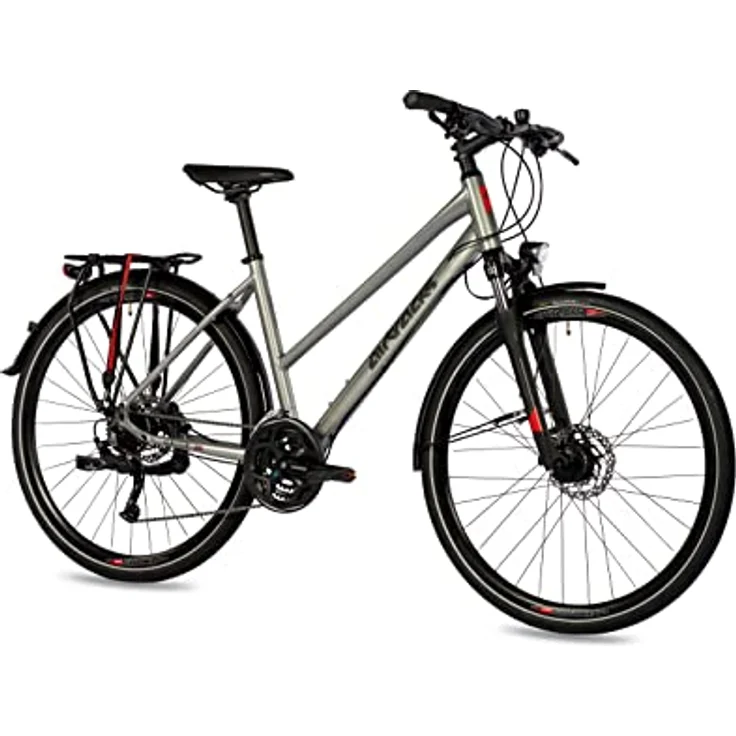 Airtracks 28 Zoll Trekking Damen Fahrrad Trekkingbike TR.2845 Trekkingrad City Bike Shimano 24 Gang Alivio RD-M3100 SGS Kettenschaltung Nabendinamo - Damen 48cm Körpergröße 155-170cm – Bild 2