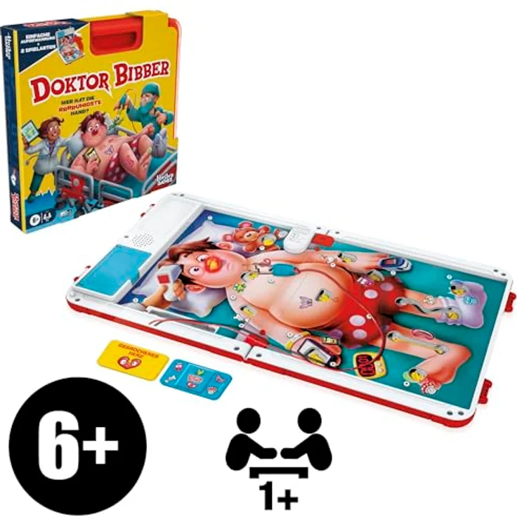 Hasbro Gaming Doktor Bibber elektronisches Brettspiel mit Tragebox und 2 Spielarten, Deutsche Fassung – Bild 2