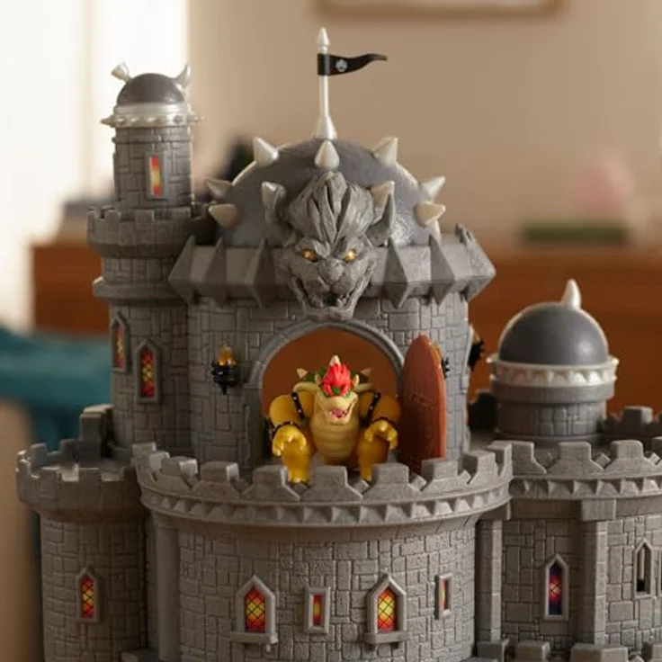 Jakks Pacific Super Mario Galaxy Film Deluxe Spielset, Bowsers Schloss mit 1 Minifigur – Bild 3