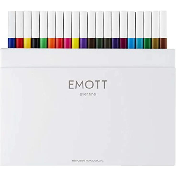 Uni-ball Emott Faserschreiber 0.4 mm, 40er-Set in gemischten Farben, wasserbasierte Tinte – Bild 2