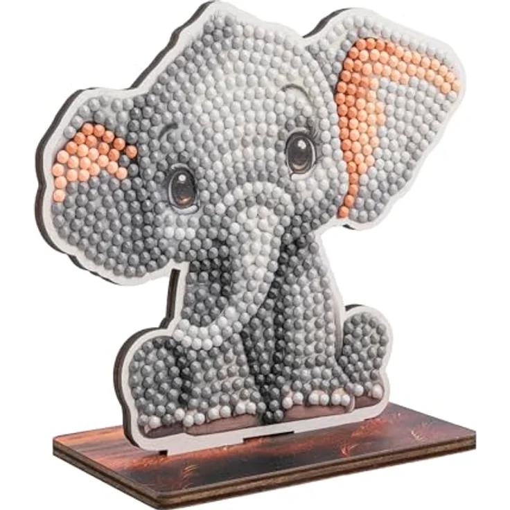 CRAFT Buddy Crystal Art Buddies, Kreativset Steckfigur Elefant mit Diamantmalerei, Sammelartikel – Bild 5