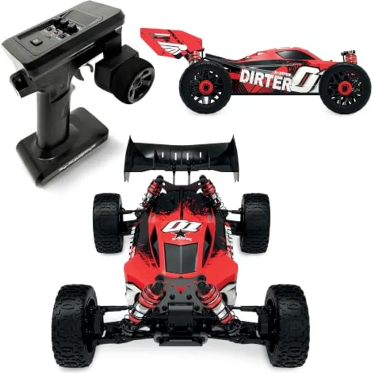 Overmax X-Atrox RC Auto 1:14 4WD Offroad Stadium Truck, Höchstgeschwindigkeit bis 50 km/h, Li-Po 1800 mAh, RTR, multifunktionaler Controller