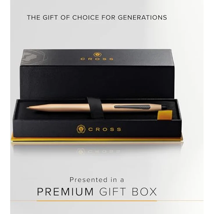 Cross Classic Century, Drehkugelschreiber mit Diamantmuster in Rose Gold, elegantes Design und dokumentenechte Mine, Geschenkbox – Bild 6