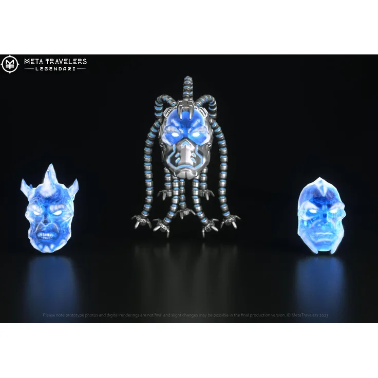 MetaTravelers Legendari Zubehör-Set Nibiru Glow Head Pack, 3-teiliges Set für Actionfiguren