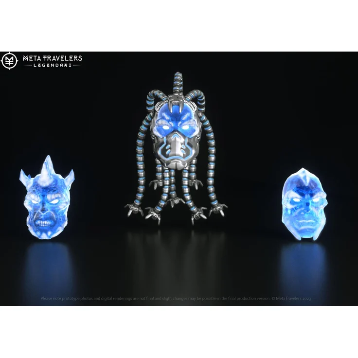 MetaTravelers Legendari Zubehör-Set Nibiru Glow Head Pack, 3-teiliges Set für Actionfiguren