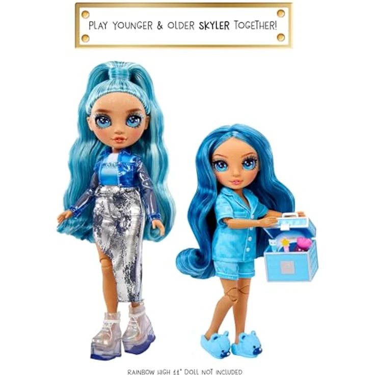 Rainbow High Anziehpuppe Junior High PJ Party Fashion Doll Skyler (Blue) - Mit süßem Design für Pyjamapartys - Preisvergleich – Bild 4
