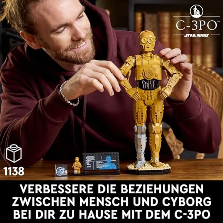 LEGO® Konstruktionsspielsteine C-3PO™ (75398), LEGO Star Wars TM, (1138 St), Made in Europe – Bild 3
