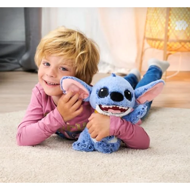 Simba Toys Disney Stitch Lei The Movie, Plüschfigur 25 cm mit Hawaiianischer Lei, offiziell lizenziert, geeignet ab 0 Monaten – Bild 5