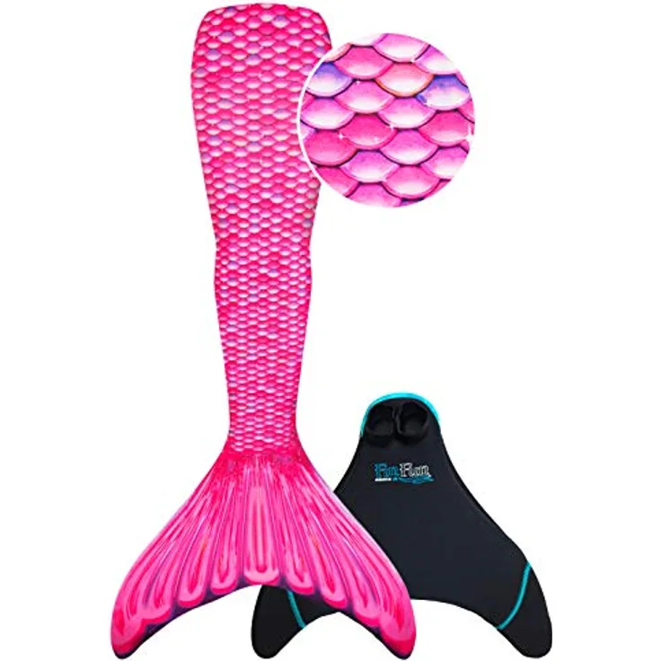 Fin Fun Mermaidens Meerjungfrauenflosse für Mädchen und Damen mit verstärkten Flossenspitzen - Monoflosse inklusive in originaler Fin Fun Qualität, in detailreichen Designs