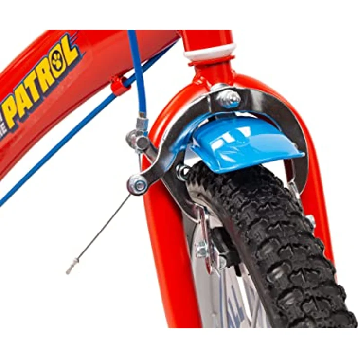 Toimsa Kindervelo Rower dziecięcy 16" mit Aluminiumrahmen, mechanischem Scheibenbremssystem, Paw Patrol-Motiv, rot – Bild 7