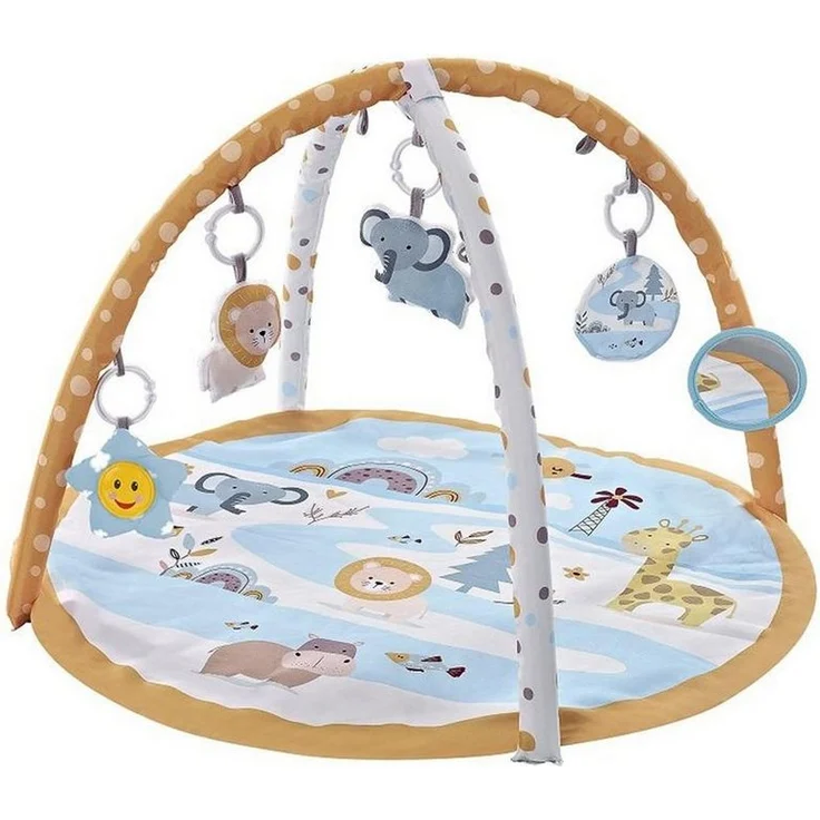 Chipolino Spielbogen Tiere Musikfunktion, Krabbeldecke, 5 Hängespielzeuge, blau – Bild 1