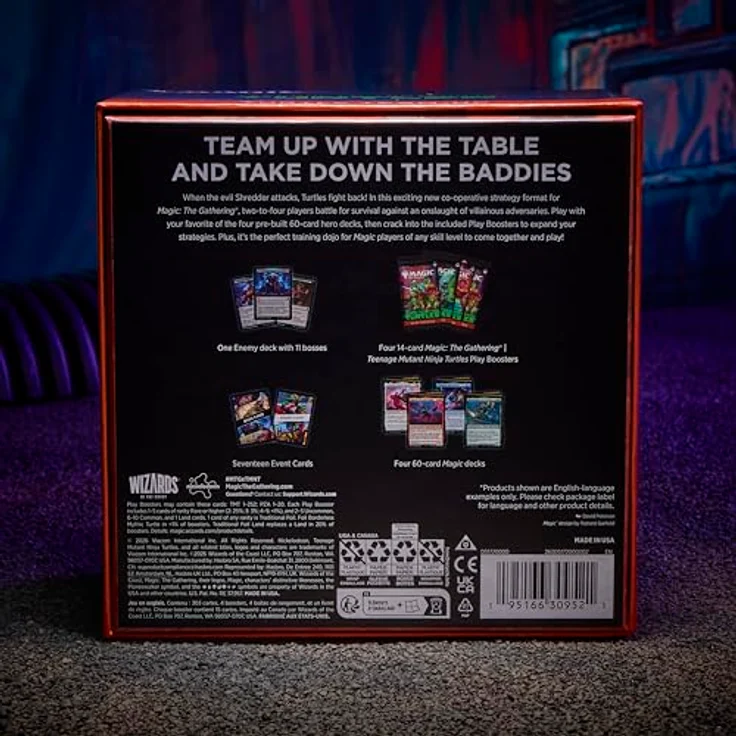Wizards of the Coast Magic: The Gathering Teenage Mutant Ninja Turtles Turtle Team Up, Sammelkartenspiel mit 4 vorgefertigten 60-Karten-Decks und Play-Boostern, Englisch – Bild 8