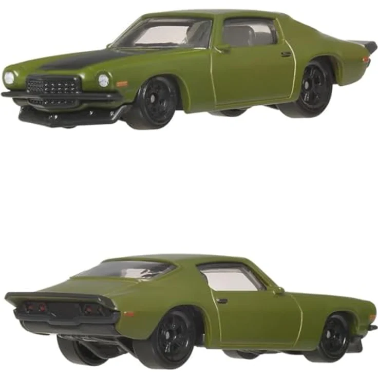 Hot Wheels Fast & Furious 1973 Chevrolet Camaro F-Bomb, Modellfahrzeug im Maßstab 1:64 mit exklusiven Reifen für Sammler – Bild 2