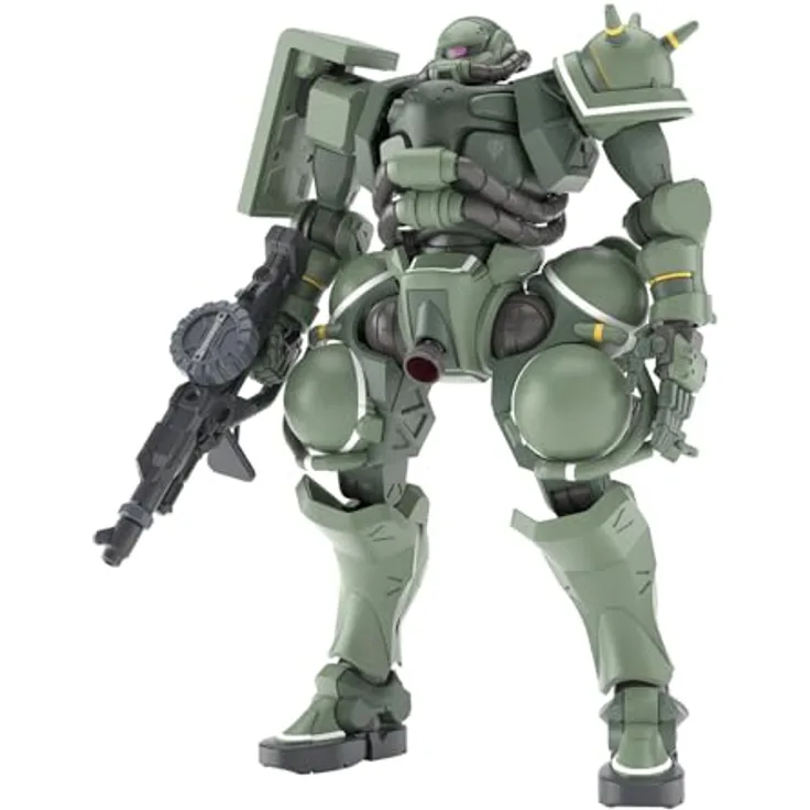 Bandai Hobby HG Zaku GQ Grün, Modellbausatz 1/144 mit beweglichen Gelenkpunkten und Zubehör