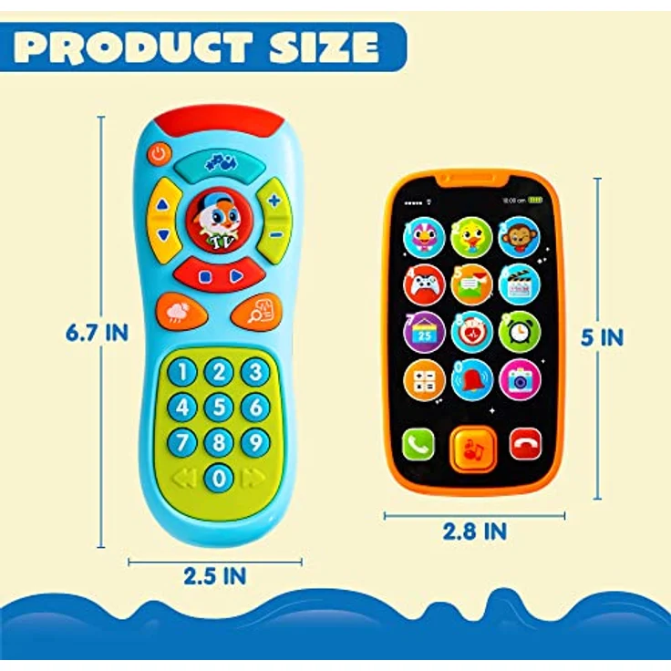 JOYIN Mein Lernen Fernbedienung und Telefon-Bundle mit Musik, Spaß, Smartphone Spielzeug für Baby, Säuglinge, Kinder, Jungen oder Mädchen, Geburtstagsgeschenke – Bild 8