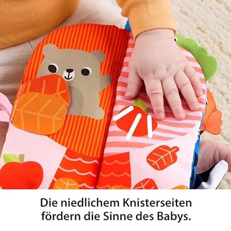 Fisher Price Balanced Beginnings Jahreszeiten-Stoffbuch, sensorisches Babybuch mit saisoninspirierten Designs, geeignet ab 0 Monaten – Bild 5