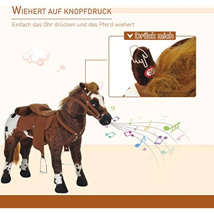 Kinder Reitpferd braun (Farbe: braun) – Bild 5