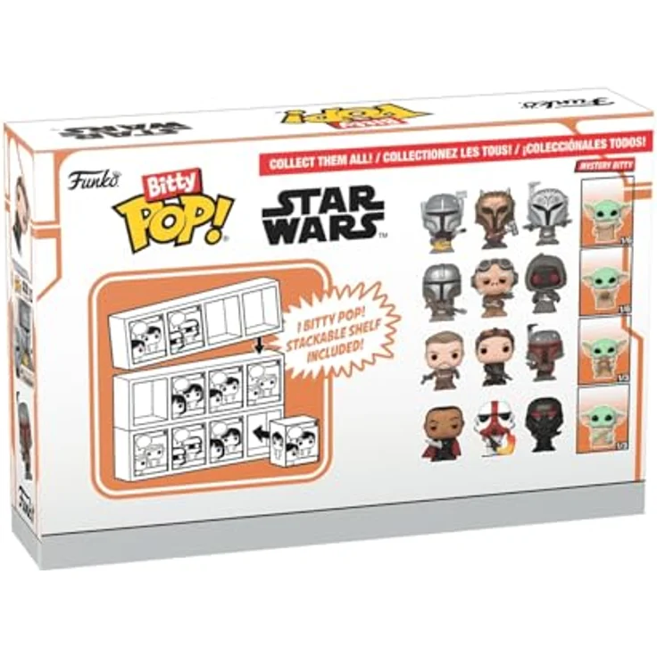 Funko Bitty POP! Mandalorian - The Mandalorian™, Bitty Pop! Kuiil™, Bitty Pop! Offworld Jawa™ und geheimnisvolle Bitty Pop!-Figur - 0,9 Zoll (2,2 cm) - Sammelfiguren 4-Pack - Cake Topper - Geschenkidee – Bild 4