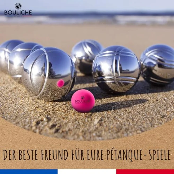 Original Corner BOULICHE | 10 Holz-Zielkugeln für Pétanque 3 cm | 5 Leuchtende Farben: Blau, Gelb, Grün, Pink, Orange | Robustes Massivholz | Zubehör für Freizeit und Wettkampf – Bild 5