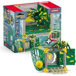 Schleich BattleCave Dschungeltarantel, Schleich Eldrador Creature mit gelb-grüner Färbung, kombinierbar mit anderen BattleCaves, 15 cm Kantenlänge