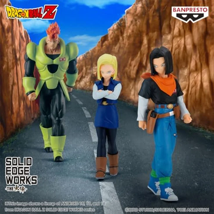 Banpresto Figur Android 16 Dragon Ball Z, Sammelfigur aus PVC, 20 cm, mit Basisständer, lizenziertes Produkt – Bild 3