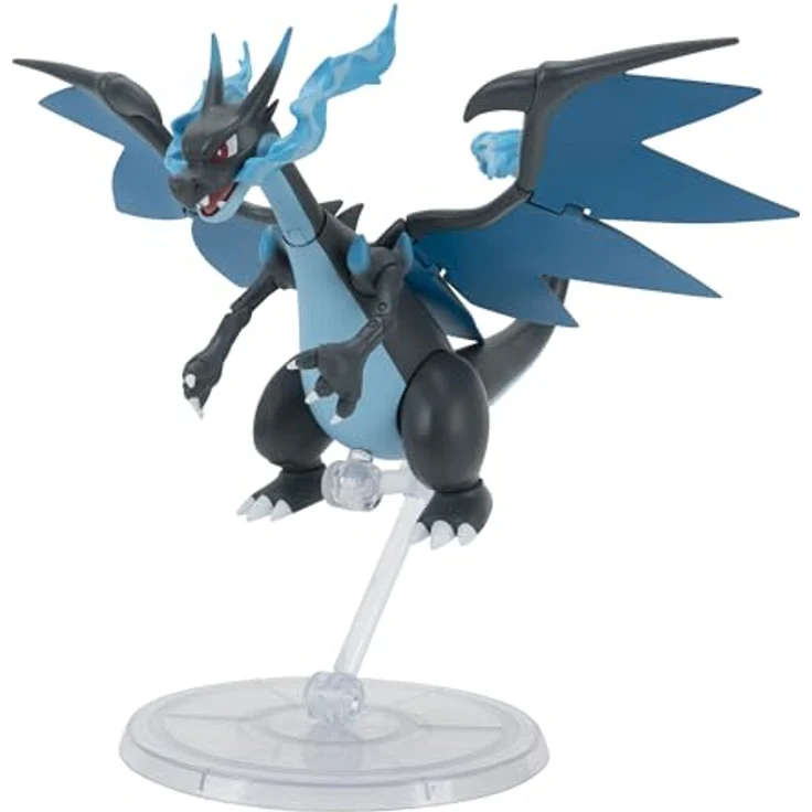 Pokémon PKW3428 Mega-Glurak X, 15cm bewegliche Sammelfigur mit über 15 Bewegungspunkten, authentische Details – Bild 3