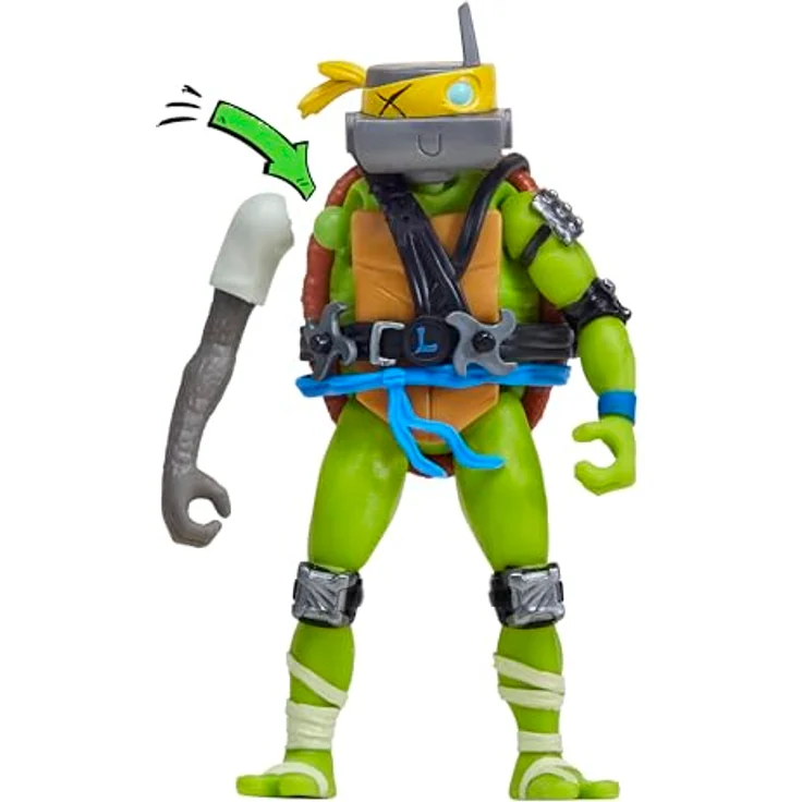 Teenage Mutant Ninja Turtles Mix 'n Match Leonardo, Sammelfigur mit austauschbaren Teilen und Zubehör, 11,5 cm, Mehrfarbig – Bild 2