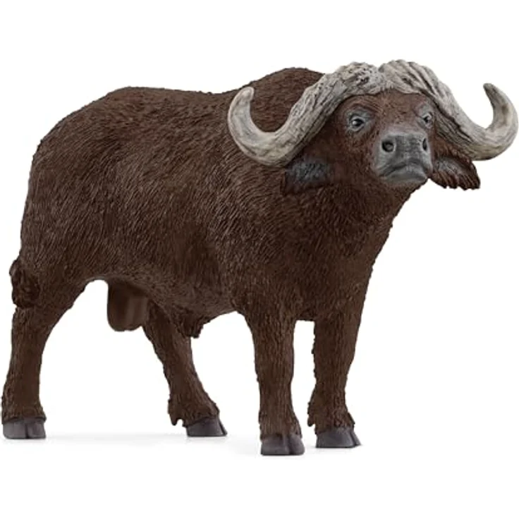 Schleich Kaffernbüffel Figur Wild Life, ca. 13 x 3,5 x 7 cm, detailgetreue Nachbildung des Syncerus caffer – Bild 1