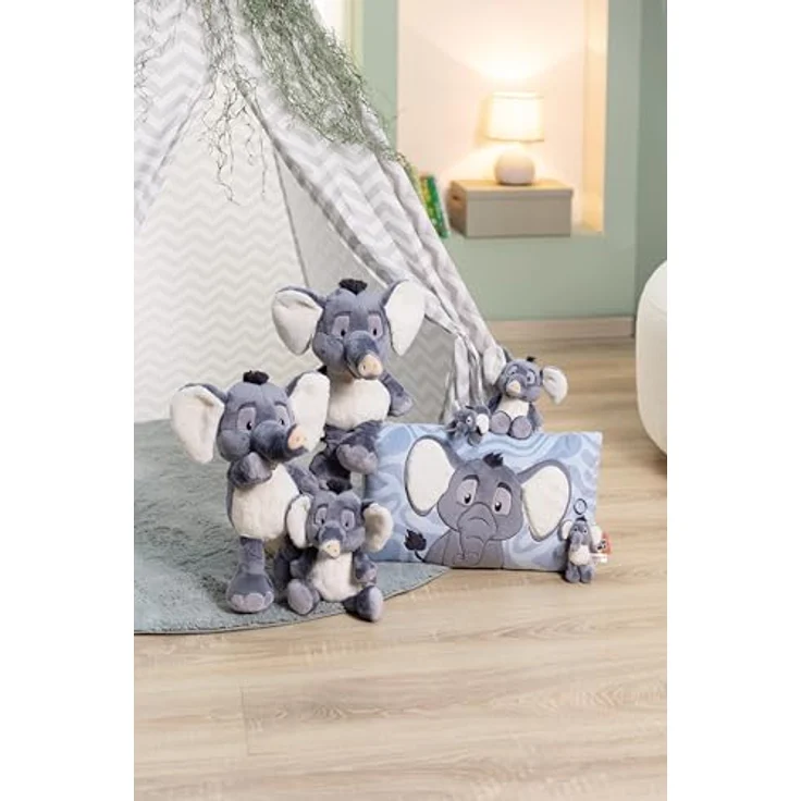 NICI Elefant El-flora, kuscheliger Plüschelefant aus der Wild Friends Kollektion, 18 cm, grau, aus recycelten Materialien – Bild 2
