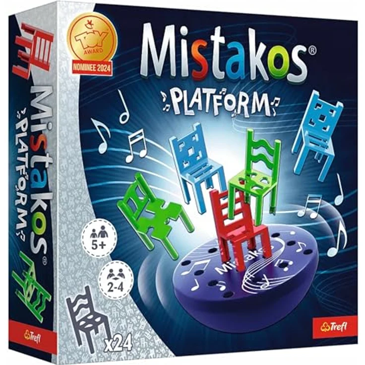 TREFL Mistakos Platform 02514, Arcade-Spiel mit elektronischer Plattform und 24 bunten Stühlen – Bild 2