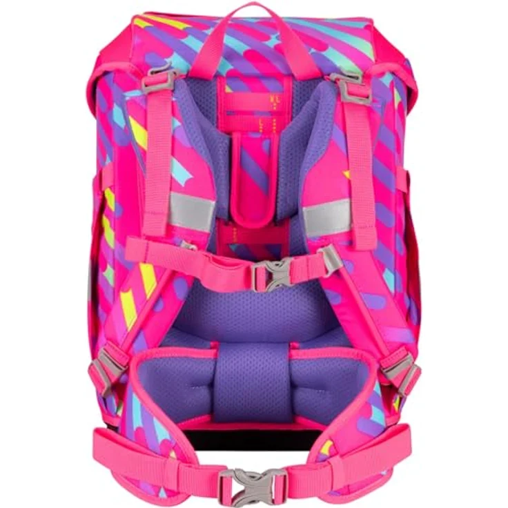 DerDieDas Schulranzen Set 5-TLG. ErgoFlex Tiny NEON Punkie, ultraleicht mit ergonomischer Unterstützung – Bild 4