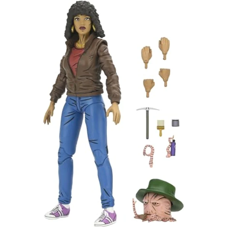NECA Teenage Mutant Ninja Turtles Actionfigur April O'Neil, 18 cm mit Zubehör in Fensterbox – Bild 2